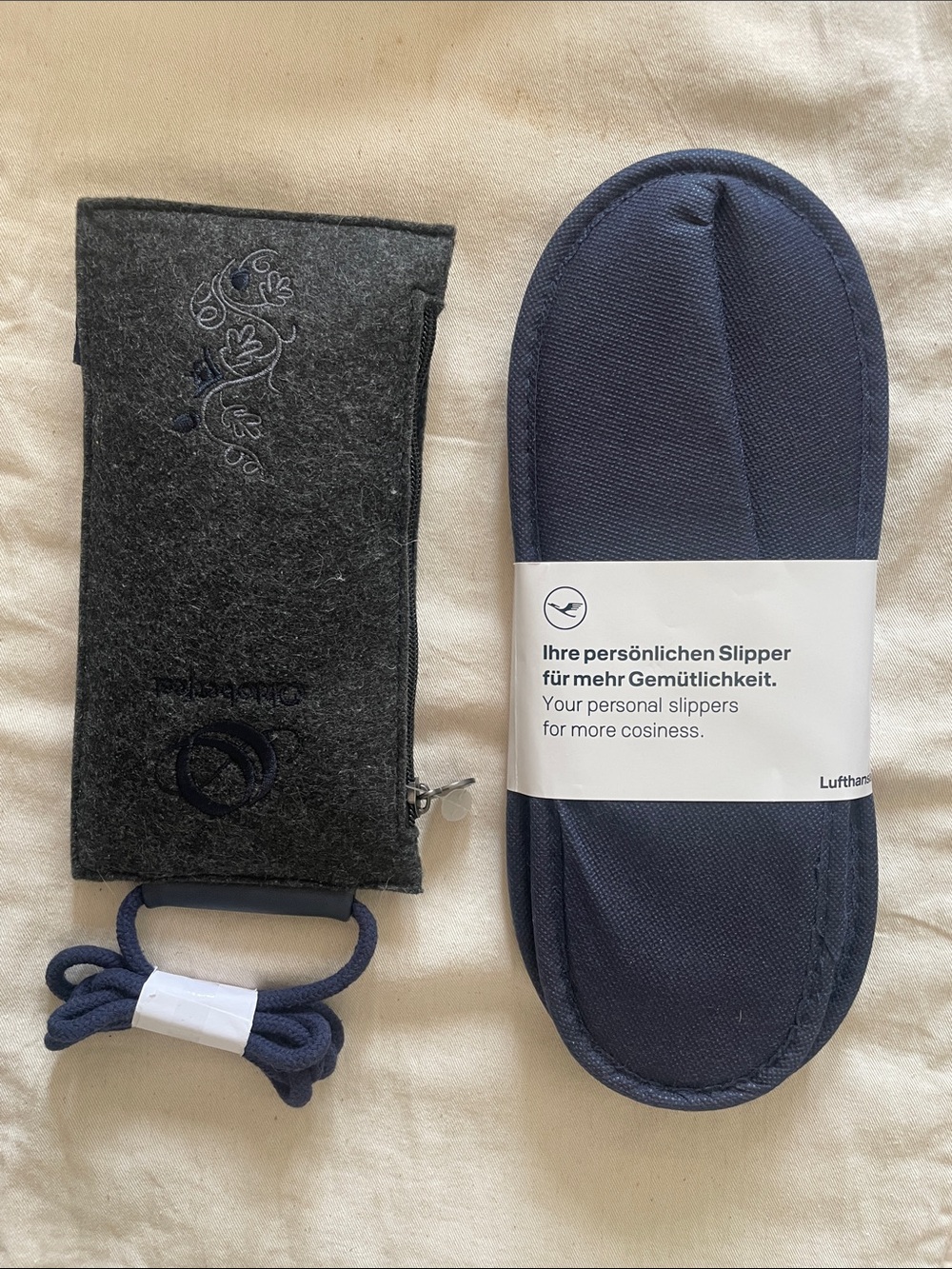 Lufthansa Oktoberfest 2026 Business Class Amenity Kit NEW Sealed Gray Felt